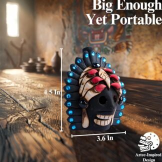 Aztec Death Whistle - Screaming Aztec Whistle - Silbato Azteca de la Muerte - Emits Terrifying Human Screams up to 125 DB (Black Obsidian)