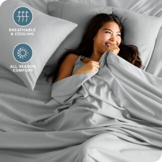 Bare Home Queen Sheet Set - 1800 Ultra-Soft Microfiber Queen Bed Sheets - Double Brushed - Deep Pockets - Easy Fit - 4 Piece Set - Bed Sheets Queen French Grey - lunas-mystic-emporium.com Bare Home Queen Sheet Set - 1800 Ultra-Soft Microfiber Queen Bed Sheets - Double Brushed - Deep Pockets - Easy Fit - 4 Piece Set - Bed Sheets (Queen, French Grey)