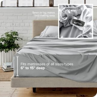Bare Home Queen Sheet Set - 1800 Ultra-Soft Microfiber Queen Bed Sheets - Double Brushed - Deep Pockets - Easy Fit - 4 Piece Set - Bed Sheets Queen French Grey - lunas-mystic-emporium.com Bare Home Queen Sheet Set - 1800 Ultra-Soft Microfiber Queen Bed Sheets - Double Brushed - Deep Pockets - Easy Fit - 4 Piece Set - Bed Sheets (Queen, French Grey)