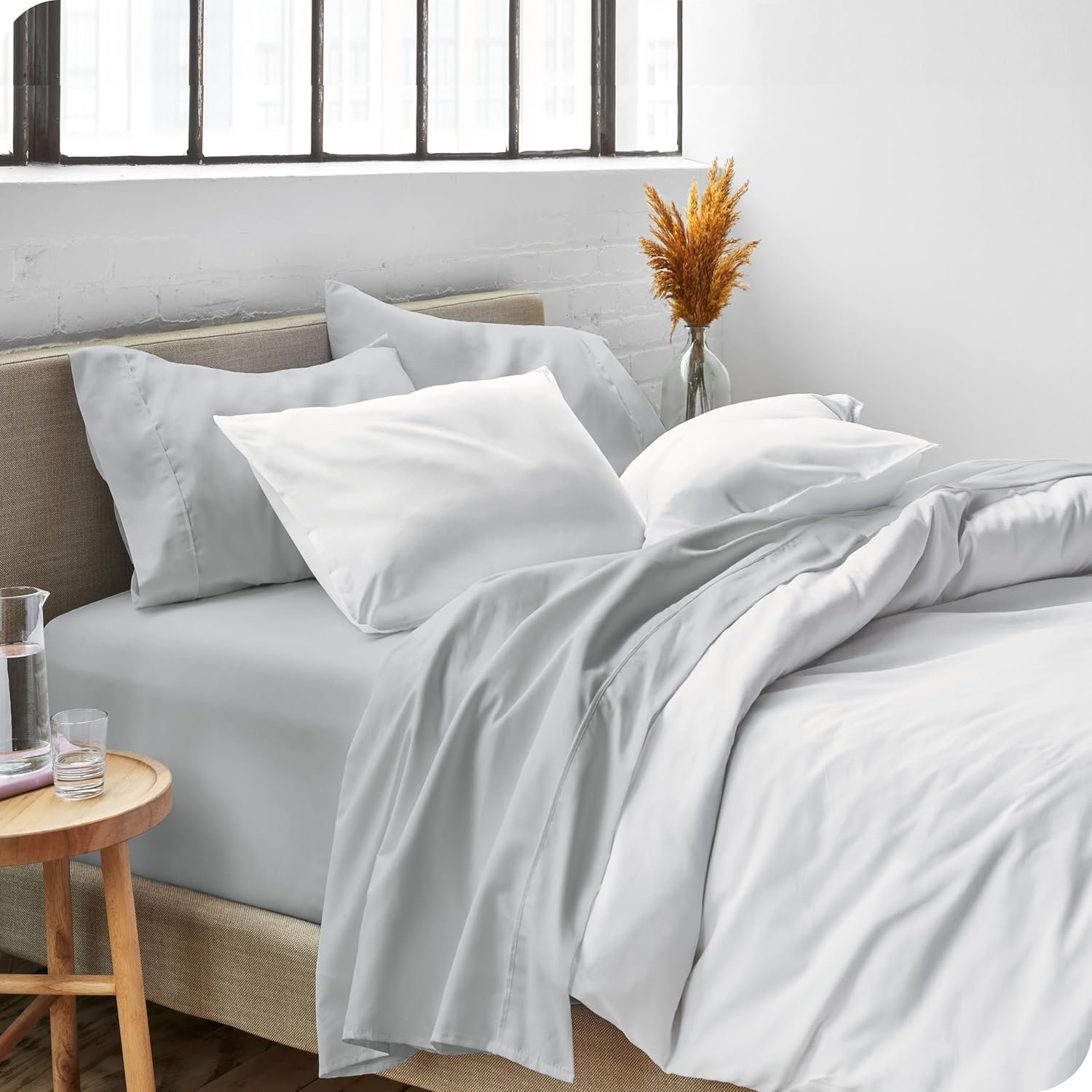 Bare Home Queen Sheet Set - 1800 Ultra-Soft Microfiber Queen Bed Sheets - Double Brushed - Deep Pockets - Easy Fit - 4 Piece Set - Bed Sheets Queen French Grey - lunas-mystic-emporium.com Bare Home Queen Sheet Set - 1800 Ultra-Soft Microfiber Queen Bed Sheets - Double Brushed - Deep Pockets - Easy Fit - 4 Piece Set - Bed Sheets (Queen, French Grey)