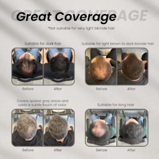 Batci Hair Concealer Cream for Thinning Hair & Bald Spots - Non-Fiber Scalp Concealer Root Touch-Up for Men & Women, Sweat/Water Resistant, One Shade for Black Brown & Grey Hair...