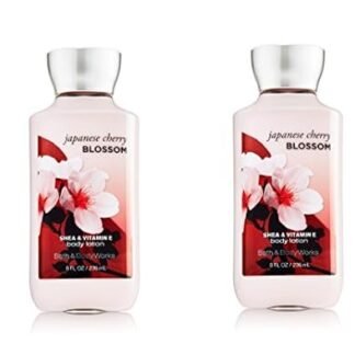 Bath & Body Works Japanese Cherry Blossom Signature Collection Body Lotion 8 fl oz (236 ml) - New Formula (2 Pack)