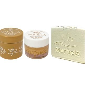 Bath & Body Works Vanilla Lip Scrub and Lip Mask with a Natural Oats Sample Soap