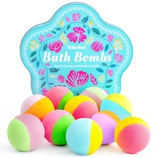 Bath Bomb Gift Set – 10 Handmade Bath Bombs with Natural Ingredients, 5 Aromatic Scents, Relaxing Spa Bombs for Women, Men, and Kids, Best Birthday Gifts for Stress Relief and...