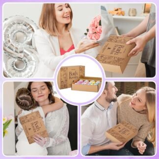 Bath Bombs, 12 Pack Handmade Bubble Shower Bombs Set, Christmas Stocking Stuffers, Shea Butter & Individually Wrapped, Valentines Day Gifts for Her/Him, Wife, Mom Women