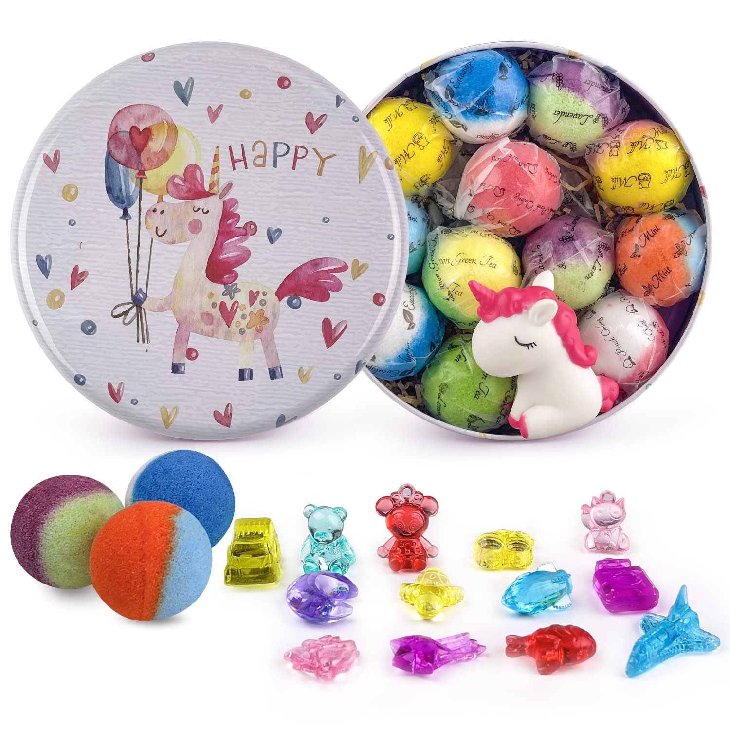 Bath Bombs for Kids 12pcs Bath Bombs with Surprise Crystal Toys Inside Handmade Natural and Organic Bubble Bath Fizzies Birthday Easter Gift for Girls and Boys - lunas-mystic-emporium.com Bath Bombs for Kids, 12pcs Bath Bombs with Surprise Crystal Toys Inside, Handmade Natural and Organic Bubble Bath Fizzies, Birthday Easter Gift for Girls and Boys