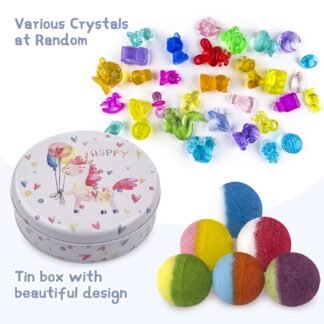 Bath Bombs for Kids 12pcs Bath Bombs with Surprise Crystal Toys Inside Handmade Natural and Organic Bubble Bath Fizzies Birthday Easter Gift for Girls and Boys - lunas-mystic-emporium.com Bath Bombs for Kids, 12pcs Bath Bombs with Surprise Crystal Toys Inside, Handmade Natural and Organic Bubble Bath Fizzies, Birthday Easter Gift for Girls and Boys