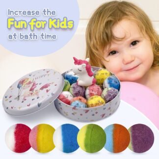 Bath Bombs for Kids 12pcs Bath Bombs with Surprise Crystal Toys Inside Handmade Natural and Organic Bubble Bath Fizzies Birthday Easter Gift for Girls and Boys - lunas-mystic-emporium.com Bath Bombs for Kids, 12pcs Bath Bombs with Surprise Crystal Toys Inside, Handmade Natural and Organic Bubble Bath Fizzies, Birthday Easter Gift for Girls and Boys