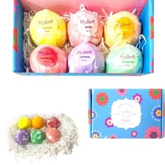 Bath Bombs Gift Set, 6 Large Natural Handmade Fruity & Floral Scent Bubble Bath Bombs for Women, Men, Kids, with Shea Cocoa Butter, Sea Salt, Eucalyptus - Perfect for Spa Gifts...