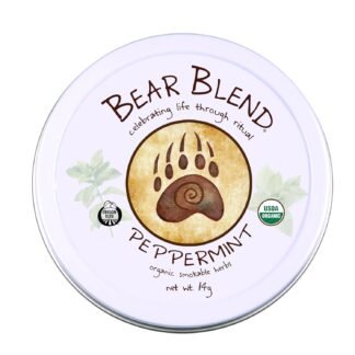 Bear Blend Organic Peppermint Smokable Herbs, Loose Leaf Blend, 14g
