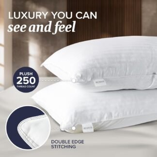 Beckham Hotel Collection Bed Pillows Standard/Queen Size Set of 2 - Original Soft Down Alternative Pillow for Sleeping - Soft Support for Back, Stomach or Side Sleepers
