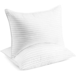 Beckham Hotel Collection Bed Pillows Standard/Queen Size Set of 2 - Original Soft Down Alternative Pillow for Sleeping - Soft Support for Back, Stomach or Side Sleepers