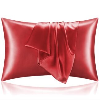 BEDELITE Satin Pillowcase for Hair and Skin, Super Soft and Cooling Similar to Silk Pillow Cases 2 Pack with Envelope Closure, Gift for Women Men(20"x30" Queen Size, Baked Apple)
