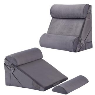 Bedluxe Wedge Pillow Headboard, 3PCS Orthopedic Bed Wedge Pillows Set for After Surgery, Adjustable Pillow Wedge for Acid Reflux&Back Pain Relief, Sleeping, Back Pillow for Bed...