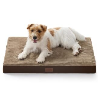 Bedsure Dog Bed Medium Size Dog - Orthopedic Pet Beds with Removable Machine Washable Cover, NOT Waterproof Egg Crate Foam Puppy Mat, Suitable for Pet Up to 35 lbs,...