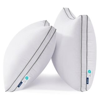 Bedsure King Pillows Set of 2 - Fluffy Bed Pillows for Sleeping, Hotel Quality, Diamond Quilted Design, Gusseted Supportive Down Alternative Filling for Back, Stomach, Side...