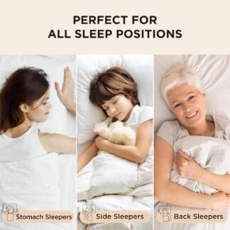 Bedsure King Pillows Set of 2 - Fluffy Bed Pillows for Sleeping, Hotel Quality, Diamond Quilted Design, Gusseted Supportive Down Alternative Filling for Back, Stomach, Side...