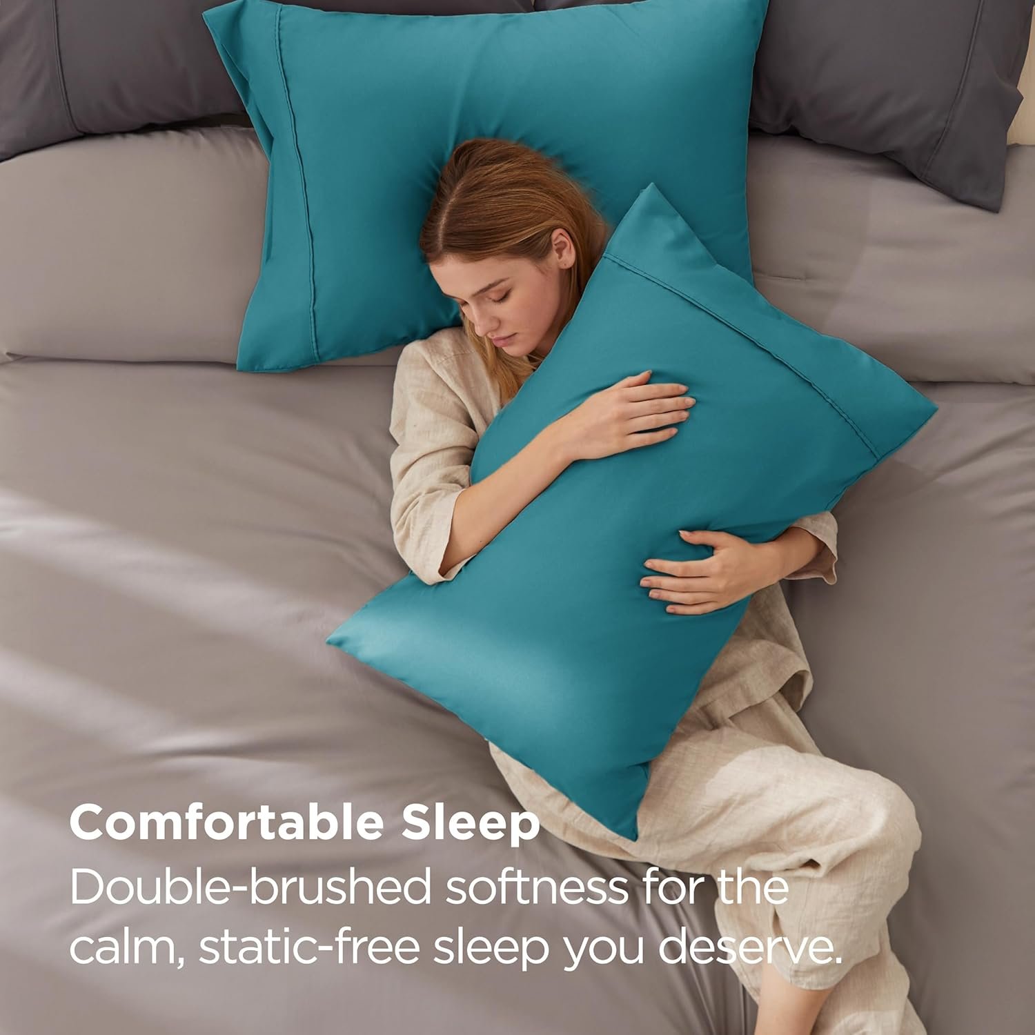 Bedsure Pillow Cases Standard Size Set of 2 - Teal Brushed Microfiber Pillowcases Super Soft Pillowcase Pillow Case Covers with Envelope Closure Wrinkle Fade and Stain - lunas-mystic-emporium.com Bedsure Pillow Cases Standard Size Set of 2 - Teal Brushed Microfiber Pillowcases, Super Soft Pillowcase, Pillow Case Covers with Envelope Closure, Wrinkle, Fade and Stain...