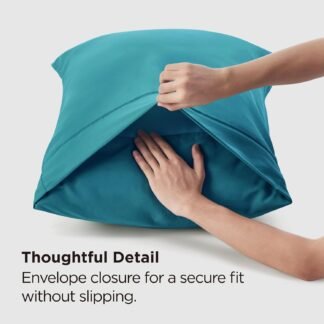 Bedsure Pillow Cases Standard Size Set of 2 - Teal Brushed Microfiber Pillowcases Super Soft Pillowcase Pillow Case Covers with Envelope Closure Wrinkle Fade and Stain - lunas-mystic-emporium.com Bedsure Pillow Cases Standard Size Set of 2 - Teal Brushed Microfiber Pillowcases, Super Soft Pillowcase, Pillow Case Covers with Envelope Closure, Wrinkle, Fade and Stain...