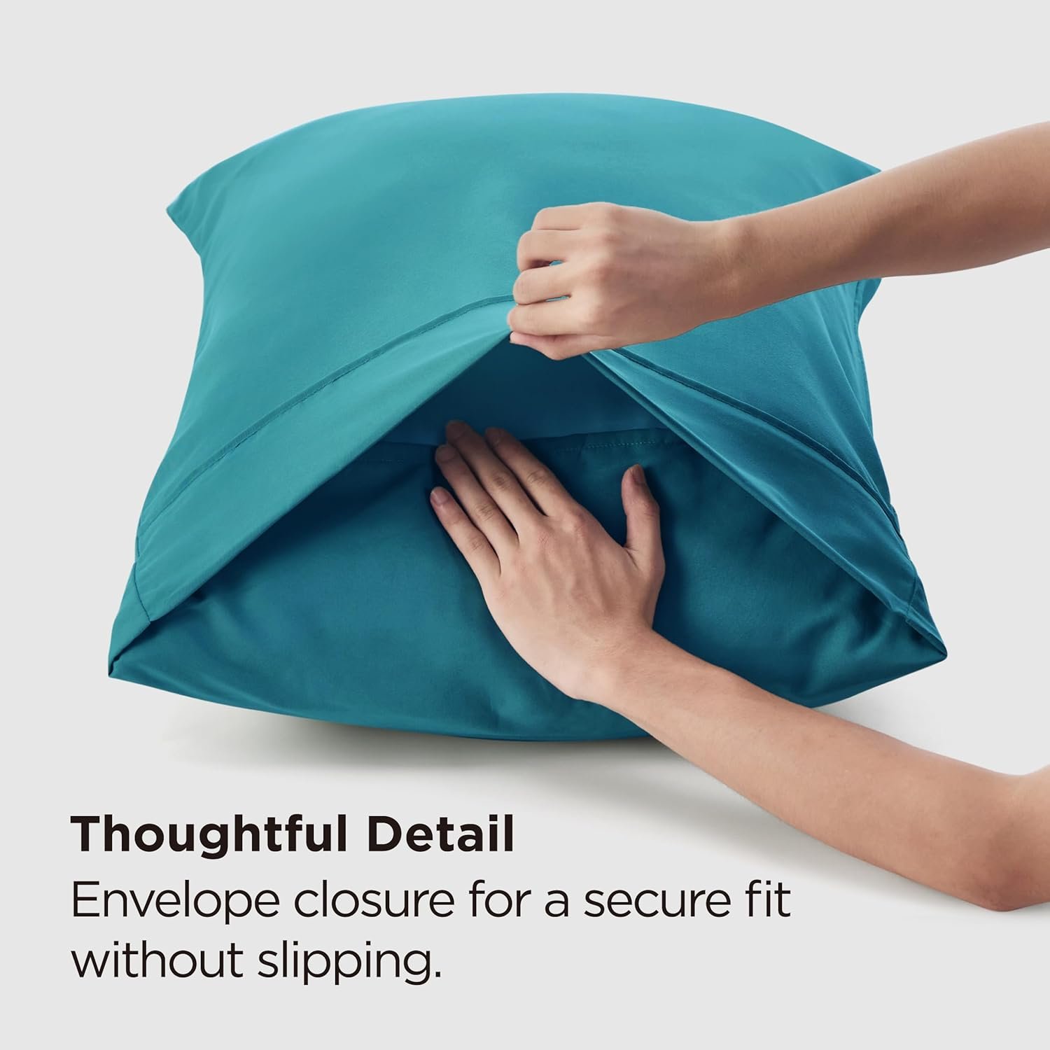 Bedsure Pillow Cases Standard Size Set of 2 - Teal Brushed Microfiber Pillowcases Super Soft Pillowcase Pillow Case Covers with Envelope Closure Wrinkle Fade and Stain - lunas-mystic-emporium.com Bedsure Pillow Cases Standard Size Set of 2 - Teal Brushed Microfiber Pillowcases, Super Soft Pillowcase, Pillow Case Covers with Envelope Closure, Wrinkle, Fade and Stain...