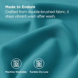 Bedsure Queen Pillow Cases Set of 2 - Teal Brushed Microfiber Pillowcase 2 Pack, Super Soft and Cozy Pillow Case Covers with Envelope Closure, Wrinkle, Fade and Stain Resistant,...