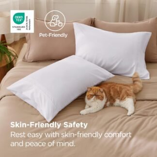 Bedsure Queen Pillow Cases Set of 2 - White Brushed Microfiber Pillowcase 2 Pack Super Soft Pillowcase Pillow Shams Covers with Envelope Closure Wrinkle Fade and Stain - lunas-mystic-emporium.com Bedsure Queen Pillow Cases Set of 2 - White Brushed Microfiber Pillowcase 2 Pack, Super Soft Pillowcase, Pillow Shams Covers with Envelope Closure, Wrinkle, Fade and Stain...