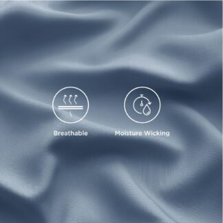 Bedsure Queen Sheet Set, Cooling Sheets for Queen Size Bed Set, Rayon Derived from Bamboo, Breathable & Soft, Deep Pocket, Hotel Luxury Silky Bedding for Hot Sleepers, Dusty Blue