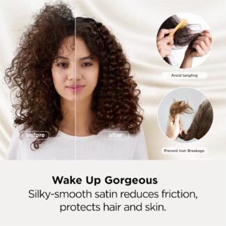 Bedsure Satin Pillowcases, Similar to Silk Pillow Cases Queen Size Set of 2, Pure White Cooling Pillow Case for Sleeping Women with Envelope Closure, Gifts for Women Men, 20x30...