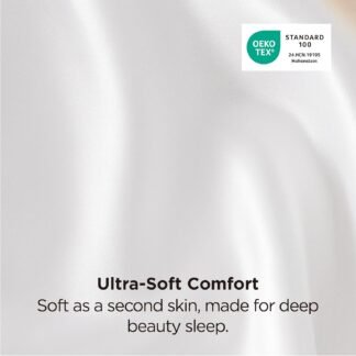 Bedsure Satin Pillowcases, Similar to Silk Pillow Cases Queen Size Set of 2, Pure White Cooling Pillow Case for Sleeping Women with Envelope Closure, Gifts for Women Men, 20x30...