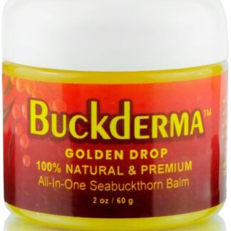 Beesaluxe Buckderma - 100% Natural All-In-One Seabuckthorn Balm - Facial Moisturizer, Oil Cleanser, Overnight Mask, Makeup Remover, Lip Balm, Hand Cream, Foot Butter and More