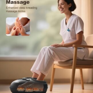 Beleduc Foot Massager with Heat and Compression, Deep Kneading Shiatsu Foot Massager for Plantar Fasciitis & Neuropathy, 3 Intensities, Washable Covers, Fits Up to Men Size 14