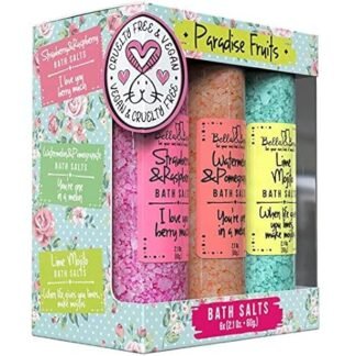 Bella & Bear Paradise Fruits Bath Salts, Foot Soak, Detox, Fruity Scents, Gift - Pack of 6, 2oz