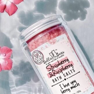 Bella & Bear Strawberry & Raspberry Bath Salts, Foot Soak, Detox, Fruity Scent,17.6oz