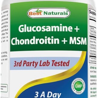 Best Naturals Glucosamine Chondroitin and MSM (Non-GMO) - Promotes Joint Health - 180 Count