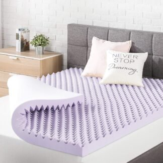 Best Price Mattress 3 Inch Egg Crate Memory Foam Mattress Topper with Soothing Lavender Infusion, CertiPUR-US Certified, Dorm Essentials, Full