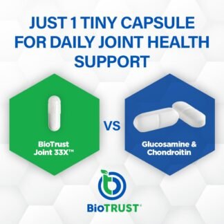 BioTrust Joint 33X Advanced 3-in-1 Joint Support Supplement - Healthy Flexibility, Mobility Relief & Comfort - Boswellia Serrata, Type II Collagen, Hyaluronic Acid - 30 Capsules​