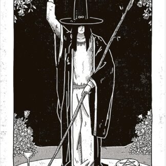 Black Ritual Tarot: Monochromatic 78-Card Tarot Deck with 56-Page Booklet – Black and White Cards for Shadow Work, Divination, Dark and Light Work, Beginner-Friendly Rider-Waite...