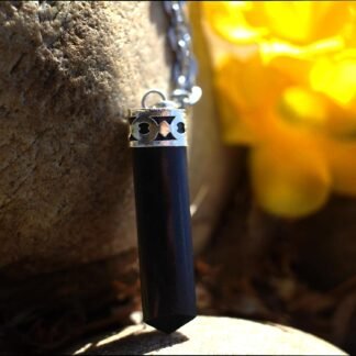 Black Tourmaline Necklace - Natural Healing Crystal Pendant for Powerful Protection from Negative Energy. Stress Relief. Raw Stone Jewelry for Men & Women