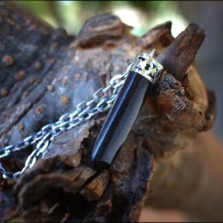 Black Tourmaline Necklace - Natural Healing Crystal Pendant for Powerful Protection from Negative Energy. Stress Relief. Raw Stone Jewelry for Men & Women