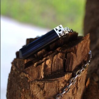 Black Tourmaline Necklace - Natural Healing Crystal Pendant for Powerful Protection from Negative Energy. Stress Relief. Raw Stone Jewelry for Men & Women