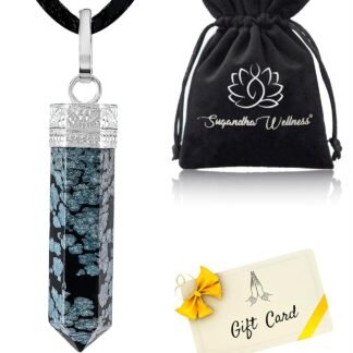 Black Tourmaline Necklace - Natural Healing Crystal Pendant for Powerful Protection from Negative Energy. Stress Relief. Raw Stone Jewelry for Men & Women