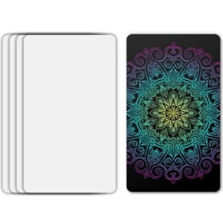 Blank Tarot Cards - 80-Card Deck with Mandala of Light Sacred Geometry Print - Customizable White Backs for Oracle, Affirmation, Manifestation, and Divination - Standard Tarot...