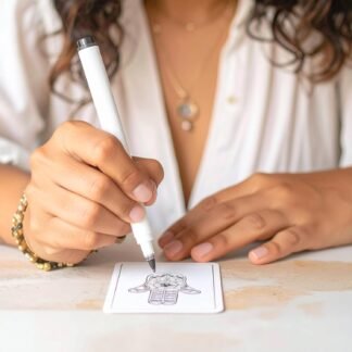 Blank Tarot Cards - 80-Card Deck with Mandala of Light Sacred Geometry Print - Customizable White Backs for Oracle, Affirmation, Manifestation, and Divination - Standard Tarot...