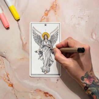 Blank Tarot Cards - 80-Card Deck with Mandala of Light Sacred Geometry Print - Customizable White Backs for Oracle, Affirmation, Manifestation, and Divination - Standard Tarot...