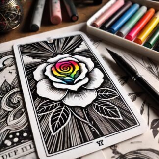 Blank Tarot Cards with Printed Back Design - Create Your Own DIY Tarot Oracle Card Deck - Box of 80 Blank Oracle Cards to Write On (2.75 inches x 4.75 inches) - Butterfly Design