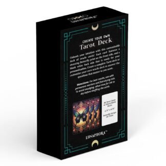 Blank Tarot Cards with Printed Back Design - Create Your Own DIY Tarot Oracle Card Deck - Box of 80 Blank Oracle Cards to Write On (2.75 inches x 4.75 inches) - Butterfly Design