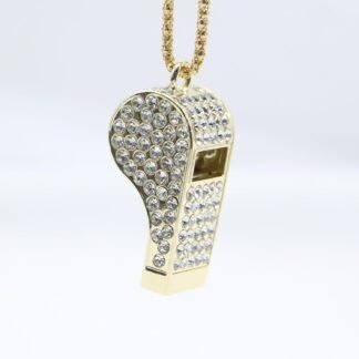 Bling Whistle,Metal Crystal Rhinestone with Keychain for Coach/Referee/Training/Lifeguard/Teachers