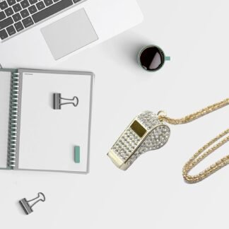 Bling Whistle,Metal Crystal Rhinestone with Keychain for Coach/Referee/Training/Lifeguard/Teachers