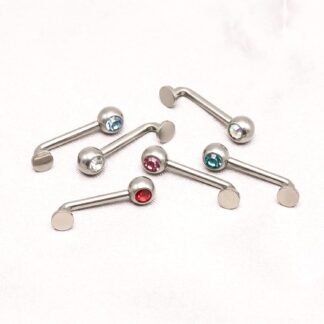 BLISI 14G Solid Titanium Christina Piercing Barbell VCH Ring Bar Genital Jewelry Vertical Hood