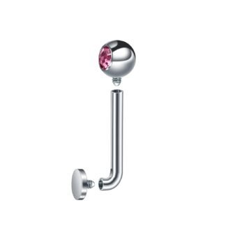 BLISI 14G Solid Titanium Christina Piercing Barbell VCH Ring Bar Genital Jewelry Vertical Hood